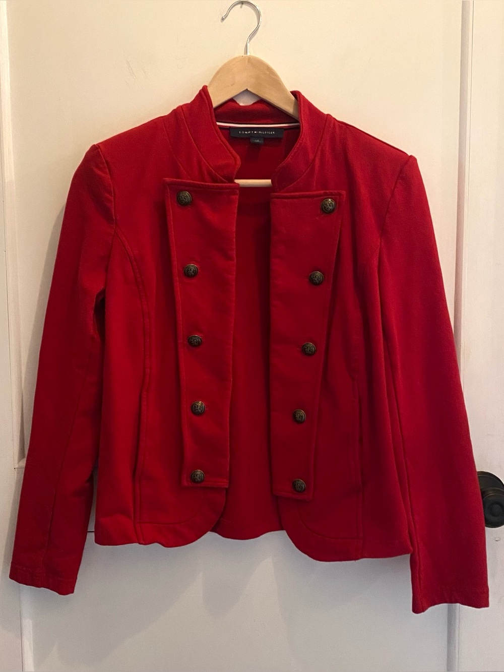 Tommy Hilfiger Red Military-Style Women's Blazer